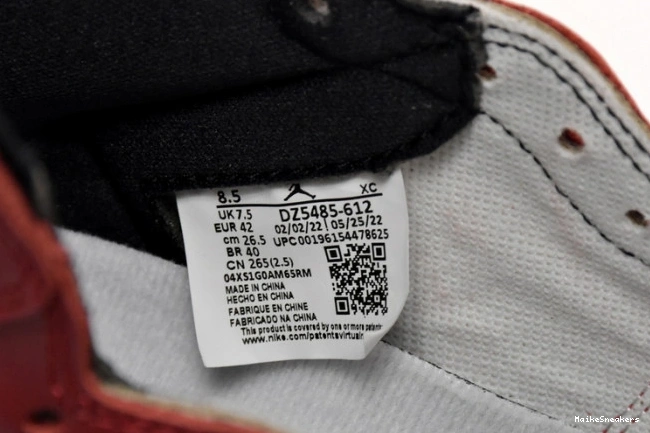 MaikeSneakers and 1 Chicago Lost Jordan Retro DZ5485-612 OG High Found 0713